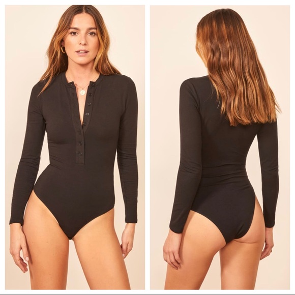 Reformation Tops - Reformation Jeans Nisa Bodysuit Black Large